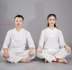 Linen Unisex Chinese Tai Chi Uniforms Kung Fu Clothing YOGA Fitness Zen Clothes