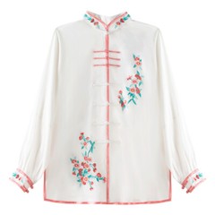 2021 New Style Linen Fabric Women Embroidery Kung Fu Tai Chi Uniform Martial