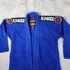 Basic Kingz 2.0 Jiu-Jitsu Uniform Youth M2 Blue Kimono MMA Grappling Martial Art