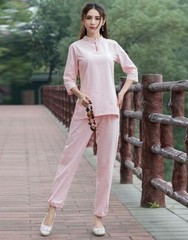 Women Chinese Martial Arts Kung Fu Suit Wushu Tai Chi Yoga Set Uniform Pant&Top