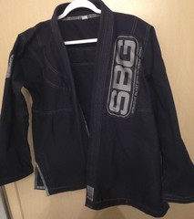 SBG Gi A2 Black Straight Blast Gym MMA Martial Arts JuJitSu