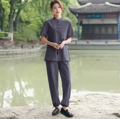 Women Men Cotton Linen Tai Chi Kung Fu Suit Morning Exercise yoga Clothing Sets