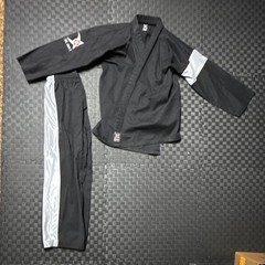 XMA Martial Arts Gi Uniform Size 5 Black & Silver Embroidered Logo RN 64995 Rare