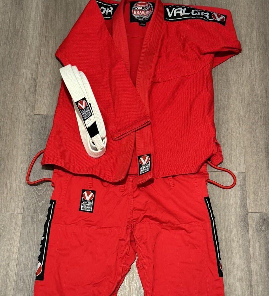 VALOR – Red JiuJitsu Gi (unisex, Size Small, For Young Adults/juniors)
