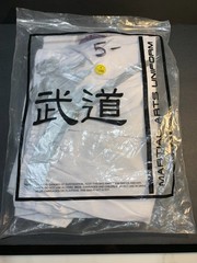Taekwondo Martial Arts Uniform (Dobok) – Size 1 / 150 – White – Top/Pants/Belt