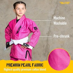 Elite Sports IBJJF Ultra Light BJJ Brazilian Jiu Jitsu Gi for Kids with Presh…