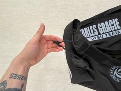 Charles Gracie Jiu Jitsu No Gi Shorts Adult 28 Made In USA Black BJJ MMA Logo