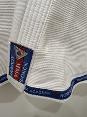 Adult Mens A1 White Jiu Jitsu GI, Top & Bottom #2 Nono’s Academy With White Belt