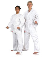 KANKU Bjj gi, Judo Uniform, Single Weave 450 gram White and Blue Jiu Jiutsu