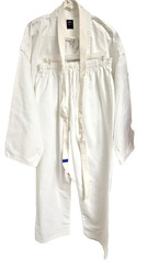 ATA Taekwondo FULL Uniform Set Size 6 White Heber Springs AR & Lot x4 Rank Belts