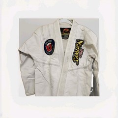 Samurai Style Nova Uniao BJJ Gi A0 White Vintage Ripstop Grid Jiu Jitsu Kimono