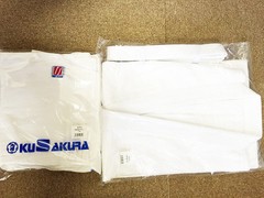 Japanese KUSAKURA AIKIDO Uniform Jacket Pants Obi Belt Set Size:5 White