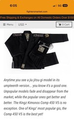 KINGZ 450 Royal Blue Jiu Jitsu Robe Size A1 (approx. Adult Small)
