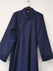 Taoist Oblique Lapel Sanqing Collar Robe Thickened Plush Bamboo Hemp Taoist Robe