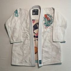 FLUORY Koi Fish Brazilian Jiu-Jitsu Kimono Women Size F1 Grappling Fighting