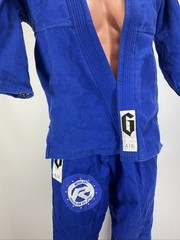 Gameness Air Brazilian Jiu Jitsu Gi Blue Top & Bottom MMA Size 1 Royal Art Texas