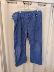 Vulkan Pro Lite BJJ Pants A3 Blue Drawstrings 100% Cotton Size W38 Inseam 26