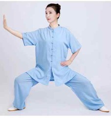 Short Sleeve Kung Fu Shirts Wing Chun Sport Tops Martial Arts Taichi Uniform