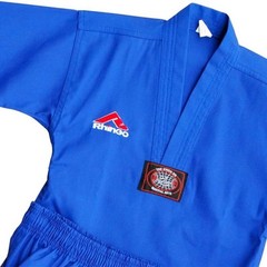 Rhingo Lightweight Ribbed Taekwondo Uniform Blue
