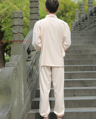 Linen Unisex Shaolin Wudang Taoist Robe Tai chi Uniform Martial arts Kung fu Set