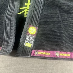 Hayabusa Onna Bugisha Jiu Jitsu Gi Black Jacket Adult F3 Pearl Weave 100% Cotton