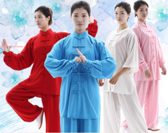 Unisex Tai Chi Uniform Cotton Chinese Kung Fu Wear Martial Arts Wing Chun Suit