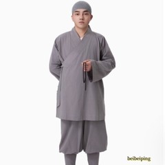 Buddhist Monk Linen Clothes Full Set Kung Fu Suit Meditation Uniforms Summer