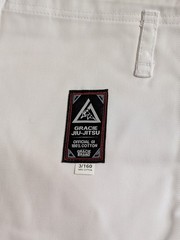 Gracie Men’s GI 3/160 White Cotton Blend MMA Jiu Jitsu