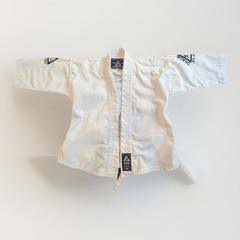 Gracie Jiu-Jitsu White Gi Set 100% Cotton BJJ Youth Size 000/110 Unisex