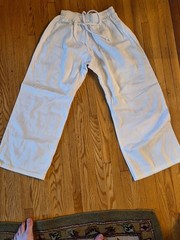 BARELY USED: Century White Martial Arts Uniform W/ Belt, Pants, & Shirt: Size 2
