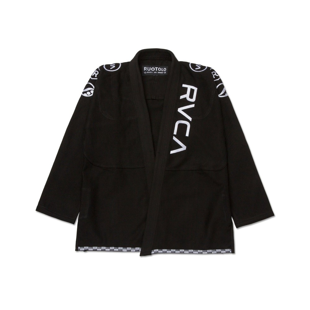 Black RVCA X SHOYOROLL BRAZILIAN JIU JITSU GI UNIFORM 450 gsm Roots with bag