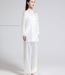 Unisex Adult Chinese Traditional Tai Chi Uniform Satin Kung Fu martial arts Suit