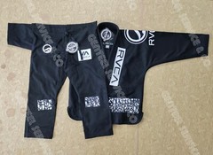 Black Brazilian jiu jitsu uniform RVC A custom made high quality BJJ Gi A3 size