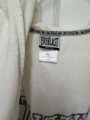 Everlast White Hooded Terry Cloth Robe with Belt Size XL