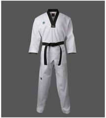 MOOTO Challenger Uniform with Black V-Neck WT (World Taekwondo) TKD Dobok