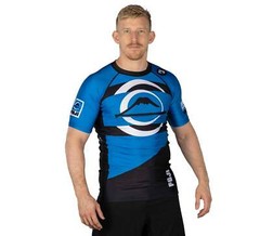 Fuji Vision MMA BJJ Jiu Jitsu ShortSleeve ShortSleeve SS Rashguard – Blue