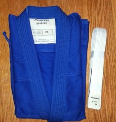 Progress Jiu Jitsu Women’s Academy Gi Blue with Free White Belt Size F3