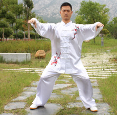 Unisex silks satins Tai chi Uniforms Wushu Martial arts Kung fu Wing Chun Suit