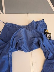 Vulkan Pro Lite BJJ Pants A3 Blue Drawstrings 100% Cotton Size W38 Inseam 26
