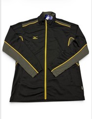 Mizuno Quick Dry Tracksuit Set Black Gold Men XL Jacket Pants New Tags Japan