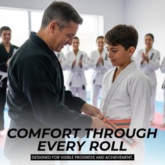 Kids Jiu Jitsu Belt, Premium Cotton BJJ Belt for Boys & Girls, Durable Martia…