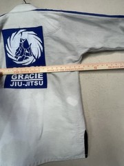 Clark Gracie Adidas Adult Men Size A3 White Stains Jiu Jitsu MMA Kimono Top Only