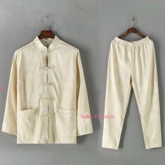 Men Martial Arts Wushu Tai Chi Sets Tang Suit Wing Chun Kung Fu Coat Pants Shirt