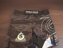 Charles Gracie Jiu Jitsu Academy No Gi Shorts Black Gray BJJ MMA Men 34/7