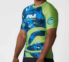 Fuji Flex Lite Mens MMA BJJ Jiu Jitsu Short ShortSleeve SS Rashguard – Blue Camo