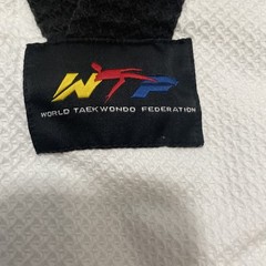 Adidas Taekwondo Uniform Top Mens Extra Extra Large WTF Black Collar White