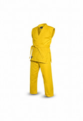 Orange Martial Arts Uniform Sleeveless Karate Gi /Taekwondo Suit/ with free belt