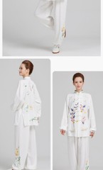 Women Tai Chi Clothes Embroidery Paste Drill Wushu Clothing Martial Art Uniform