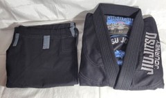 JuiJitsu Journey Martial Arts Judo GI Kimono Jiu Jitsu – Black – Size A4