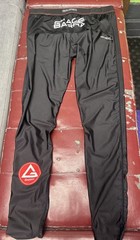 Gracie Barra Jiu Jitsu Rash Guard Pants XXL Black Leggings Elastic MMA